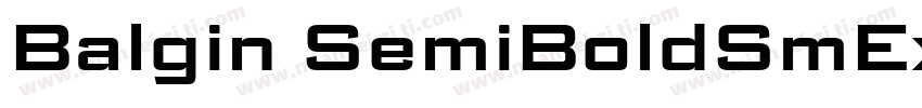 Balgin SemiBoldSmExp字体转换